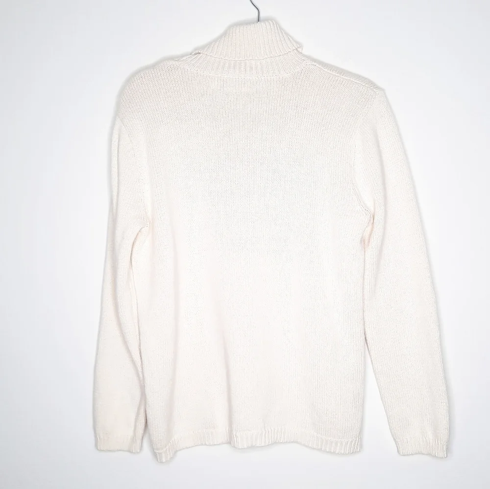 Vintage Liz Claiborne Americana Flag Turtleneck Sweater M